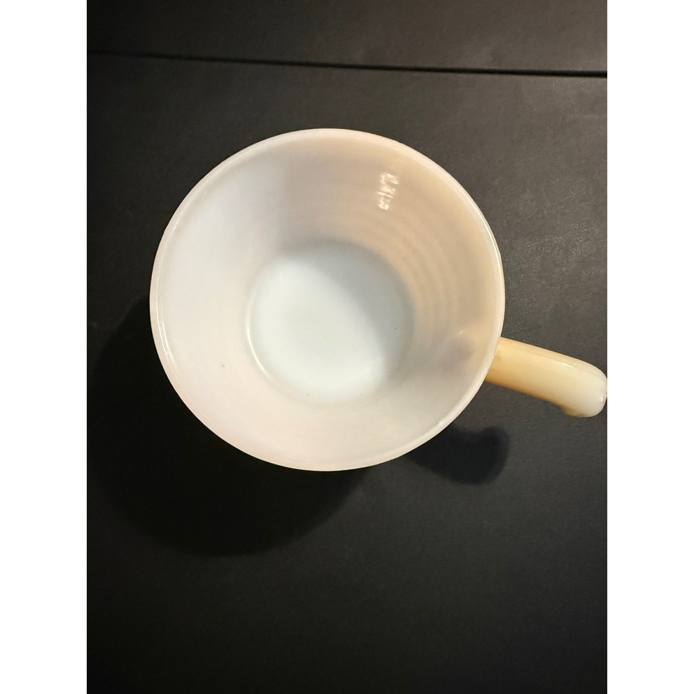 Fire King Ovenware Jadeite Swirl Handle Coffee Mug Cup Vintage